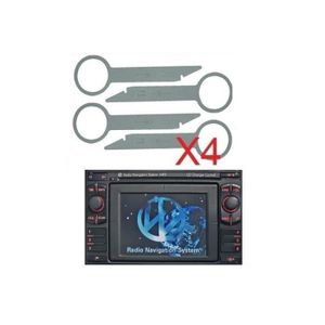 Creely Lot de 6 outils de démontage d'autoradio en acier argenté pour porte de voiture 