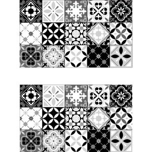 Lot de 2 sets de table Ceramic - 100% Vinyle - 35 x 49,5 cm - Motif Carreaux de Ciment