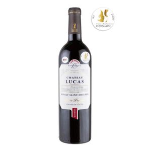 VIN ROUGE Grand de Lucas Cuvée Prestige - AOC Lussac Saint-Emilion 2015 - Grand Vin Rouge de Bordeaux - Médaille d'Or -75 cl
