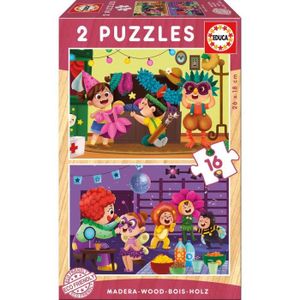FUNTECH Pack de 3 Puzzles en Bois pour Enfants de 1 à 3 Ans avec Poignée:  Puzzle Alphabet Bois, Puzzle Animaux, Puzzle Chiffre, Puzzle Bois