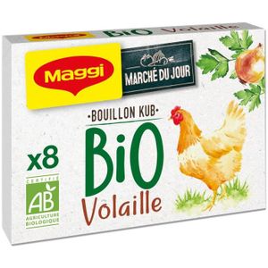 BOUILLON & FOND LOT DE 2 - MAGGI - Bouillon Kub de Volaille Bio - Bouillons - boite de 8 cubes - 80 g