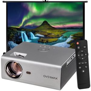 Vidéoprojecteur OVERMAX Multipic 3.5 - Vidéoprojecteur LED - 150’’ - Home cinéma HD 720p - Haut-parleur - Portable - Projecteur HDMI - 50 000h