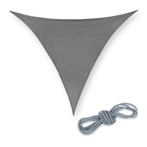 VOILE D'OMBRAGE Voile d'ombrage triangulaire gris PE-HD - 10037822