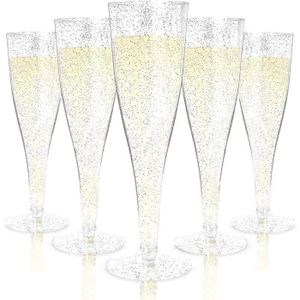 Coupe à Champagne 54 Pièces Flûtes à Champagne en Plastique, 150ml P