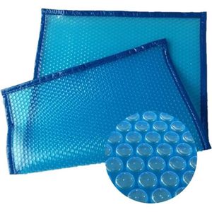 Bâche piscine à bulles bleu 400 microns bordée 4 cotés - Piscine Shop