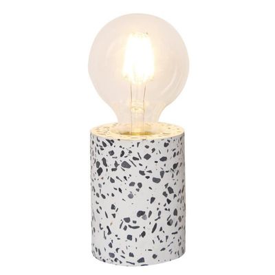 Lampe A Poser Splotchy En Terrazzo Blanc Achat Vente Lampe A