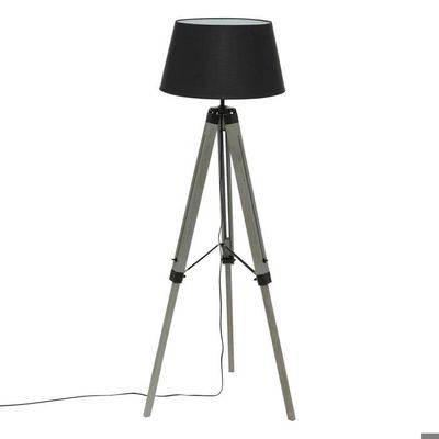 Lampadaire trépied vintage Hofstein Jupiter – bois métal noir et or – orientable - Ameublement