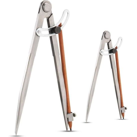 Boussole Professionnelle ZLKSKER 15,2 Cm Avec Porte-Crayon Et Aile Verrouillable Pour Menuiserie