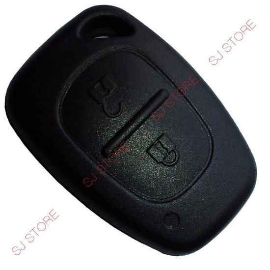 Coque Clé Télécommande OGGIPRO 2 Boutons - Compatible Renault Clio 3 Kangoo Scenic Twingo