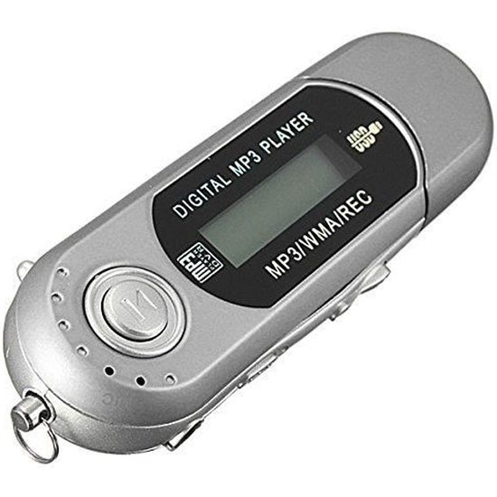 8G Cle USB Lecteur Baladeur MP3 Player FM argent