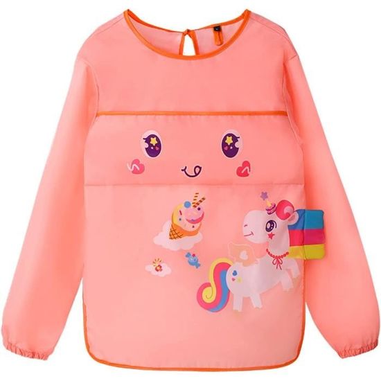 Tablier Peinture Enfant, Blouse Peinture Enfants, Tablier Licorne Enfant 3-8 Ans, Imperméable Tablier De Peinture Enfant Tablier - Jeux - Jouets