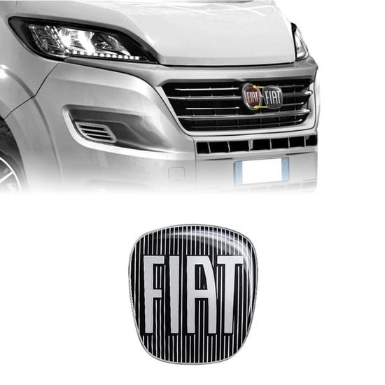 Autocollant Fiat 3D Remplacement Logo Noir pour Ducato