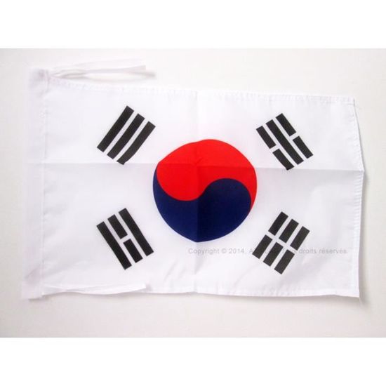 Drapeau Corée du sud 2x2 avec clips - Pièce LEGO® customisée - Super Drapeau Corée du sud 2x2 avec clips - Pièce LEGO® customisée - Super