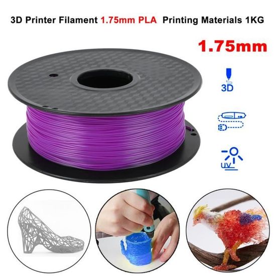 FIL POUR IMPRIMANTE 3D 1.75mm1kg PLA filament Haute résistance Violet