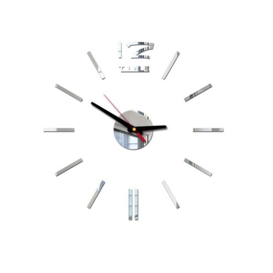 1 pc horloge murale sans cadre chiffres arabes silencieux Simple moderne adhésive collante bricolage pour la  HORLOGE - PENDULE
