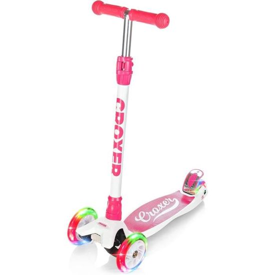Trottinette 3 Roues Enfants Habib Gruppe - Roues LED, Guidon Réglable, Charge 50 Kg, 3-8 Ans, Pliable