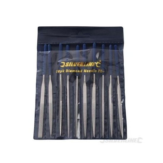 5pcs Jeu de limes aiguilles Diamant pour pierre verre métal 3mm x 140mm
