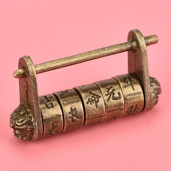 Serrure à Combinaison De Style Rétro Antique De Cadenas Vintage Chinois Pour Armoire A Tiroirs De Bote A Bijoux 89035799