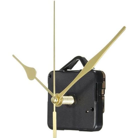 Mécanisme D'horloge Murale 32 Mm - Aiguilles Noires Incluses - Mouvement Silencieux à Pile AA - Pour Projets DIY