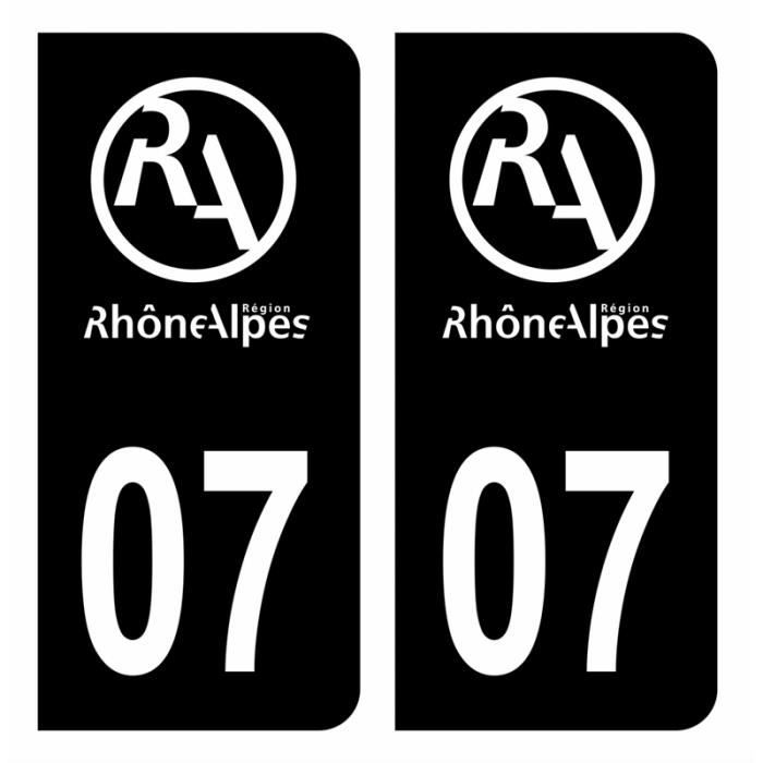Autocollant Stickers plaque d'immatriculation Noir véhicule auto F France Europe