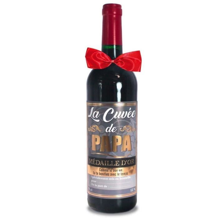 Bouteille de Vin Rouge la cuvée de Papa