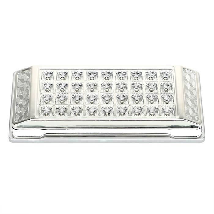 Plafonnier LED Intérieur Voiture - 36 LEDs Blanc, 12V Avec Interrupteur 3 Vitesses - Pour Van, Camion, Véhicule - 9