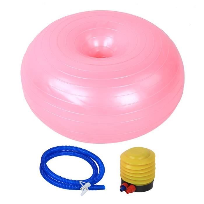 MEIHE 50cm PVC Rose Donut Forme Épaissir Anti-explosion Gonflable Sièges Exercice Siège Yoga Ball