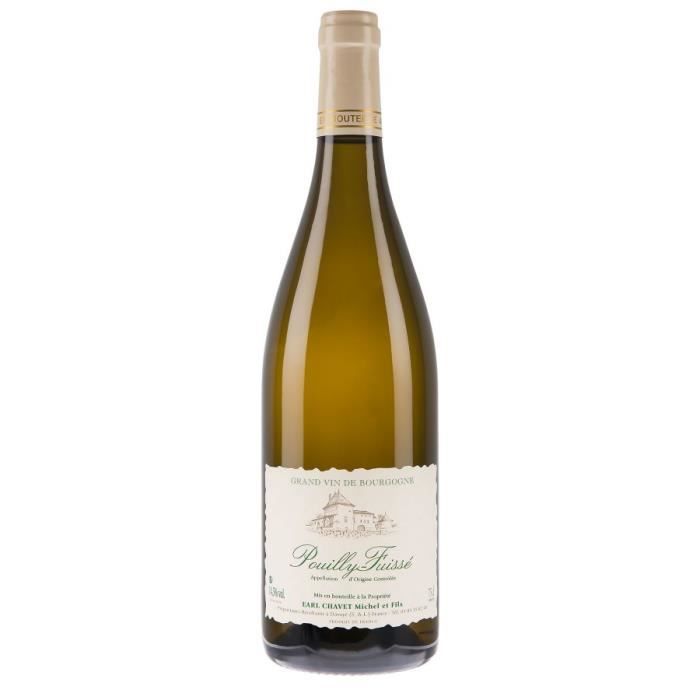 Pouilly Fuissé 2019 Domaine Chavet - 75 cl - Vin Blanc AOP de Bourgogne - Cépage Chardonnay