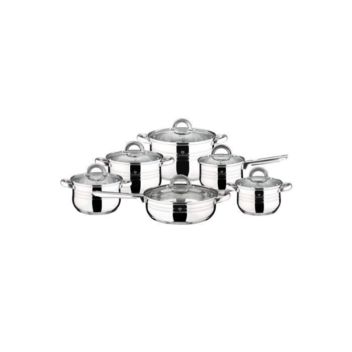 BERLINGER HAUS 12 pcs Jumbo Batterie de cuisine, Gourmet Line