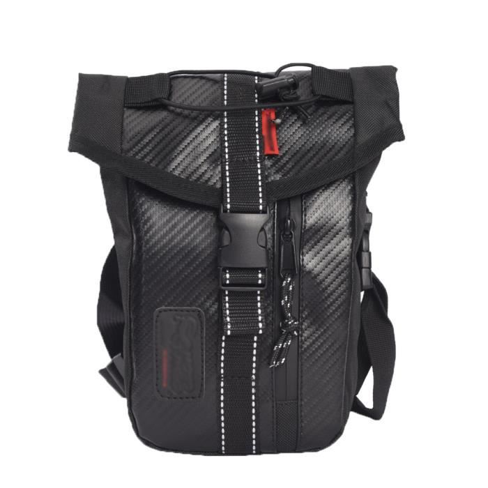 Sacoche de Jambes Moto Etanche Sac de Cuisse Sac Banane Sac de Voyage Sac Outil Cyclisme Randonnée Tactique Sport - Noir