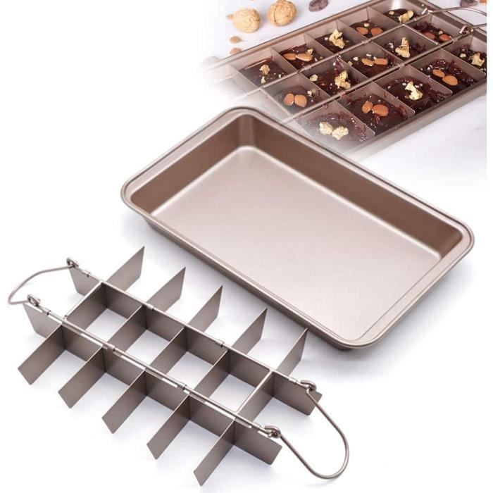 PLAQUE A PATISSERIE SYSP Moule agrave Brownie avec diviseurs casseroles agrave Brownie sans adheacutesif moules agrave Plateau d924