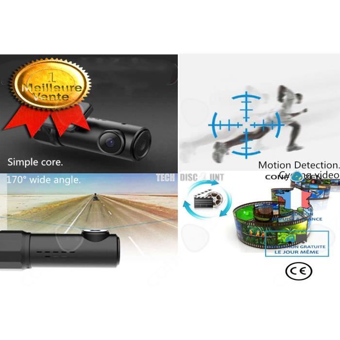 CONFO® caméra embarquée voiture auto camion sans fil sécurité wifi microphone vidéo HD enregistreur de conduite surveillance circula