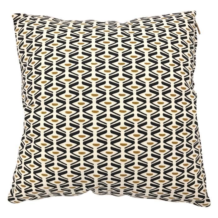 COTTON WOOD Coussin déco - Coton - Imprimé Africa Bohème - 45x45 cm