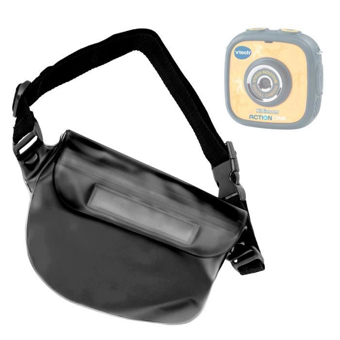 Pochette housse étanche banane noire pour caméra enfant VTech Kidizoom Action Cam - bandoulière réglable