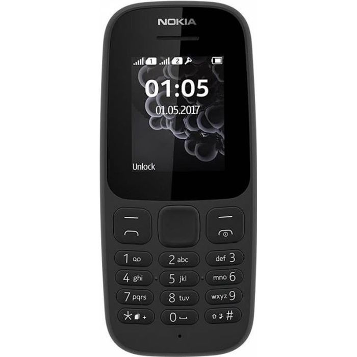Nokia 105 (2017) Noir - Tout Opérateurs