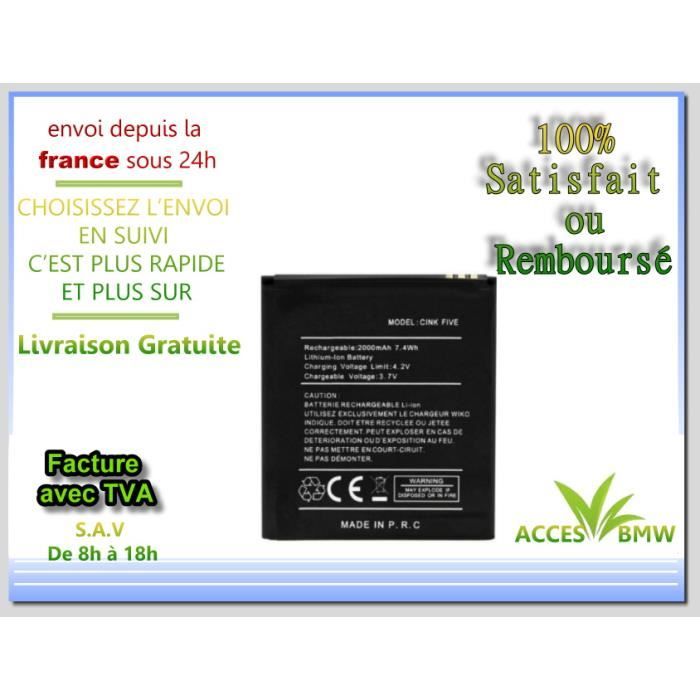 Originale Batterie Wiko cink five Pour Rainbow / Darknight / Rainbow Lite