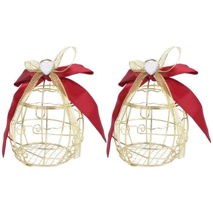 2 pièces créatif unique européen pratique bonbons conteneur cage à oiseaux boîte de stockage à CHOCOLAT-BONBON