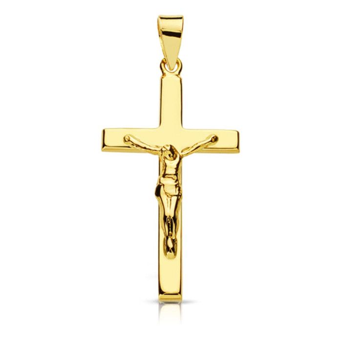 Pendentif - Médaille Christ sur la Croix Or 18 Carats 750 Jaune - Chaines Offertes - 18PCH13519 Pendentif - Médaille Christ sur la Croix Or 18 Carats 750 Jaune - Chaines Offertes - 18PCH13519