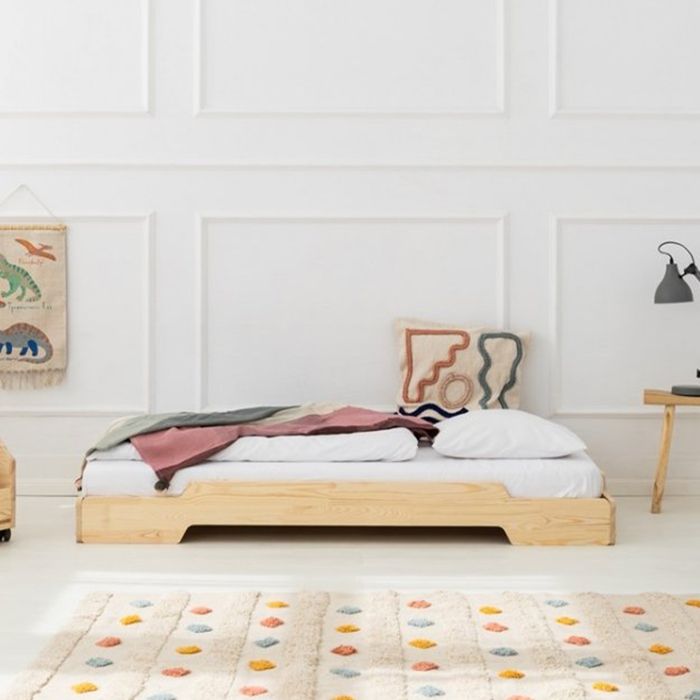 Lit au sol Petits-meubles - Lola - 194 x 94 x 19cm - Bois naturel Lit au sol Petits-meubles - Lola - 194 x 94 x 19cm - Bois naturel