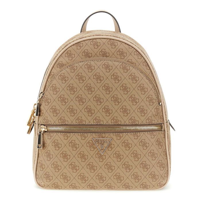 GUESS Sac à dos de loisirs brun clair marron pour femme - Manhattan II Backpack L Latte Logo 310974