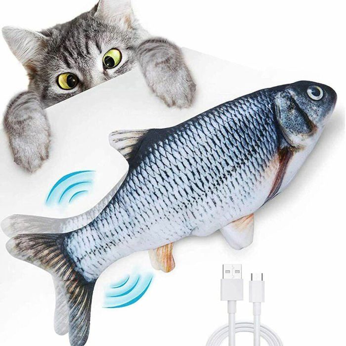 Comparer les prix de Jouet Chat Jouets Poisson Electronique Simulation Raliste Jouet pour Chat Poisson Qui Bouge Jouet Chaton Rechargeable USB av Odipie