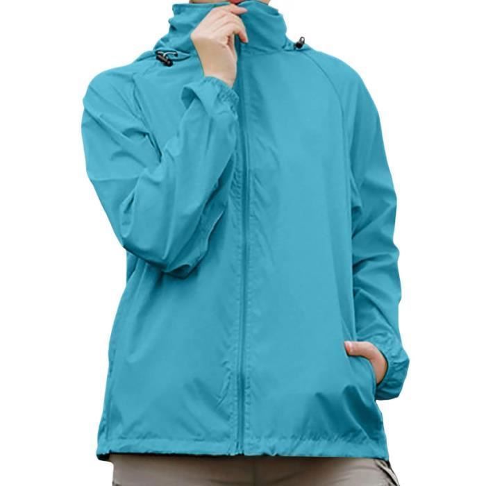 Coupe Vent Femme Impermeable Veste De Pluie Avec Capuche LéGèRe