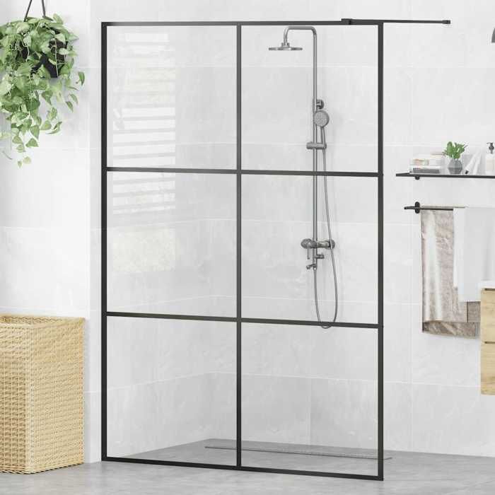 Paroi de douche vidaXL Verre ESG 140x195 cm Cadre réglable - vue 2