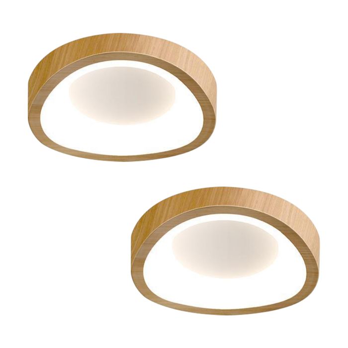 WOTTES Plafonnier LED Style Moderne - 10W Blanc froide IP54 Imperméable Lampe de Plafond Pour Séjour Couloir - 2pcs Naturel Ø20CM