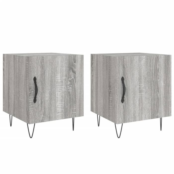 JILLS - Ensemble de 2 armoires de chevet Tables de chevet Lot de 2 - sonoma gris 40x40x50cm - Bois dingénierie OCT10961204