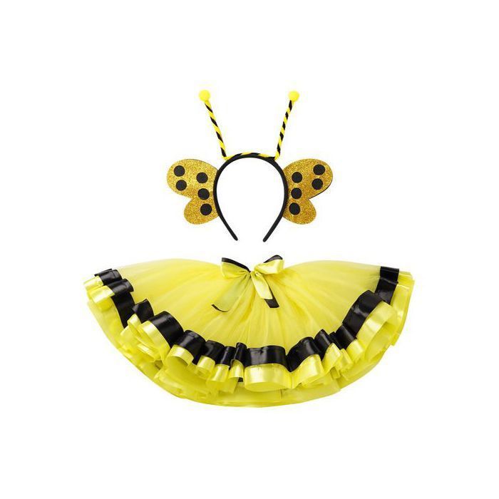 Costume de déguisement - Abeille - Jupe tutu 2 couches - Serre-tête antennes inclus - 2-4 ans Costume de déguisement - Abeille - Jupe tutu 2 couches - Serre-tête antennes inclus - 2-4 ans