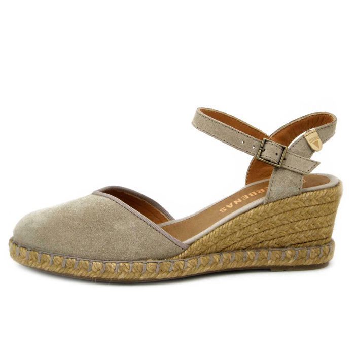 Verbenas Espadrilles compensées - Femme - VERBENAS - Daim Beige - Boucle