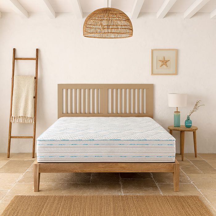 Matelas 140x190 cm Thermotec 22cm mousse haute densité ferme indépendance du couchage face été/hiver