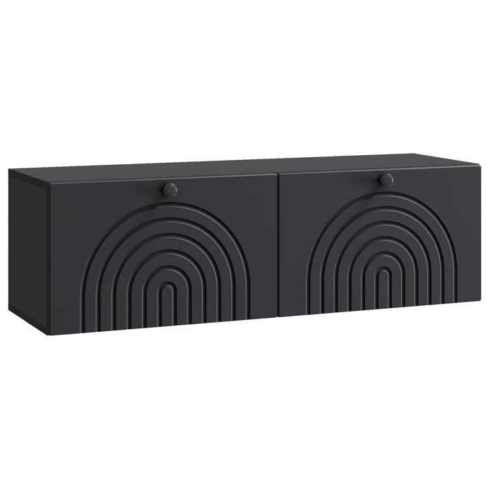 vidaXL Meuble TV mural Noir 98 x 31 x 30 cm Bois dingénierie 898216