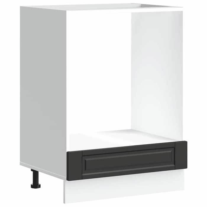 Armoire à four Porto - vidaXL - bois dingénierie - noir - surface lisse - 60 x 46 x 815 cm 488heg62w
